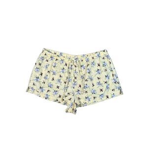 vintage y2k american eagle pj loungewear shorts yellow floral cotton S coquette